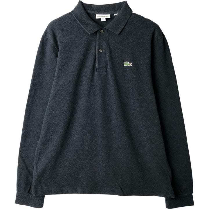 Lacoste Classic Fit Long Sleeve Polo Shirt, Men's Size L cotton black type Vintage Second Hand