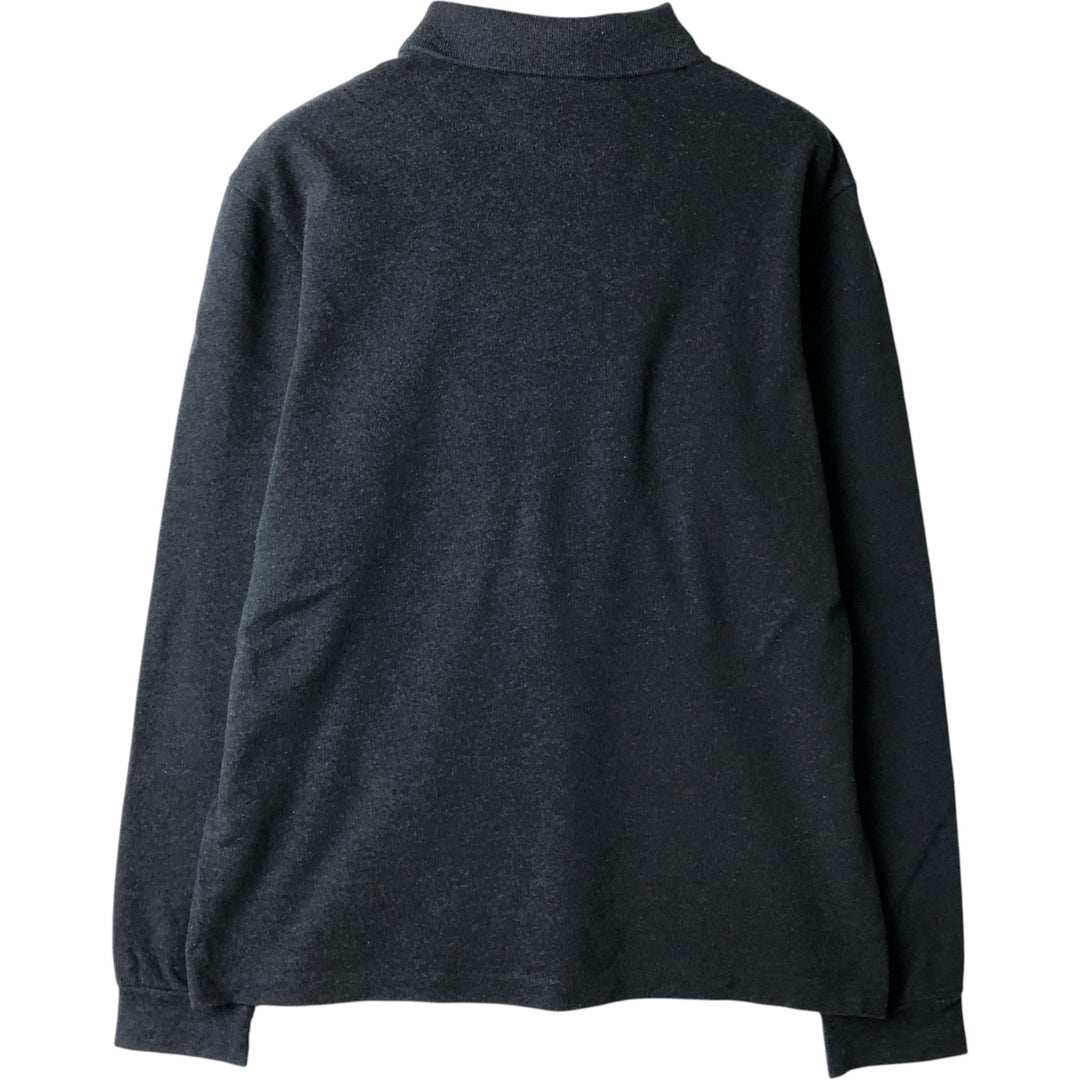 Lacoste Classic Fit Long Sleeve Polo Shirt, Men's Size L cotton black type Vintage Second Hand