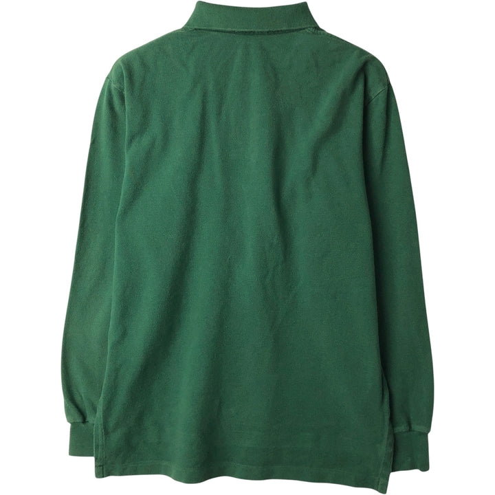 Ralph Lauren POLO RALPH LAUREN long-sleeved polo shirt, men's size S cotton green type Vintage Second Hand
