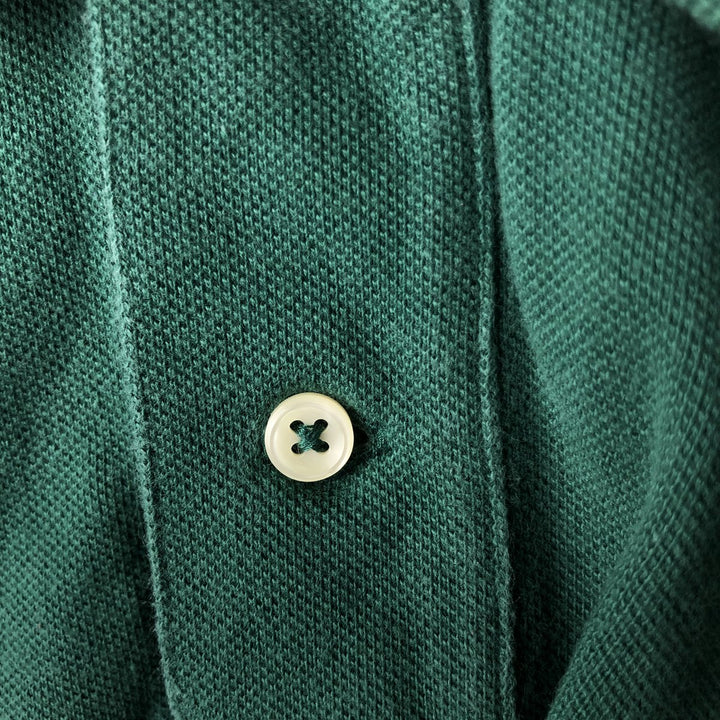 Ralph Lauren POLO RALPH LAUREN long-sleeved polo shirt, men's size S cotton green type Vintage Second Hand