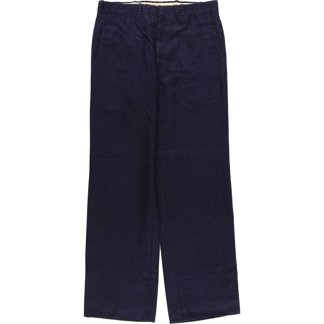 Vintage striped pattern slacks for men, size W31 unclear navy blue type Vintage Second Hand