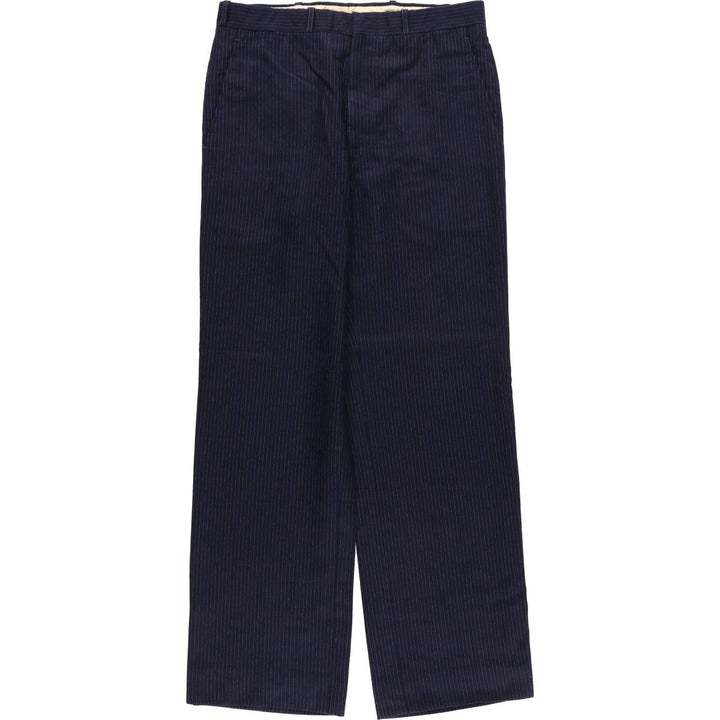 Vintage striped pattern slacks for men, size W31 unclear navy blue type Vintage Second Hand
