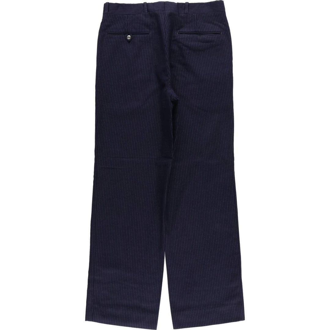 Vintage striped pattern slacks for men, size W31 unclear navy blue type Vintage Second Hand
