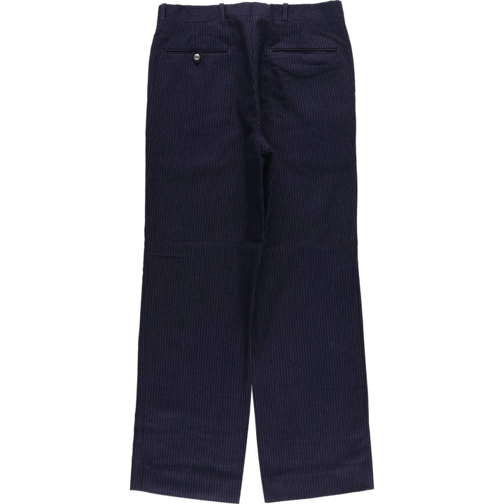 Vintage striped pattern slacks for men, size W31 unclear navy blue type Vintage Second Hand