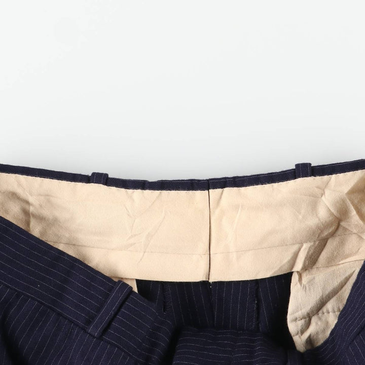 Vintage striped pattern slacks for men, size W31 unclear navy blue type Vintage Second Hand
