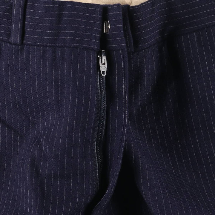 Vintage striped pattern slacks for men, size W31 unclear navy blue type Vintage Second Hand