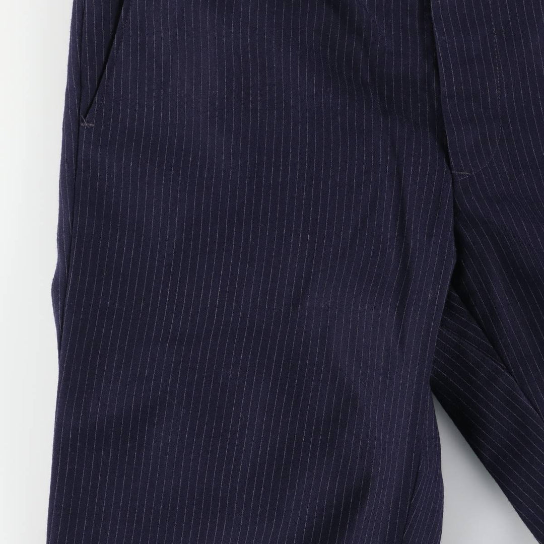 Vintage striped pattern slacks for men, size W31 unclear navy blue type Vintage Second Hand
