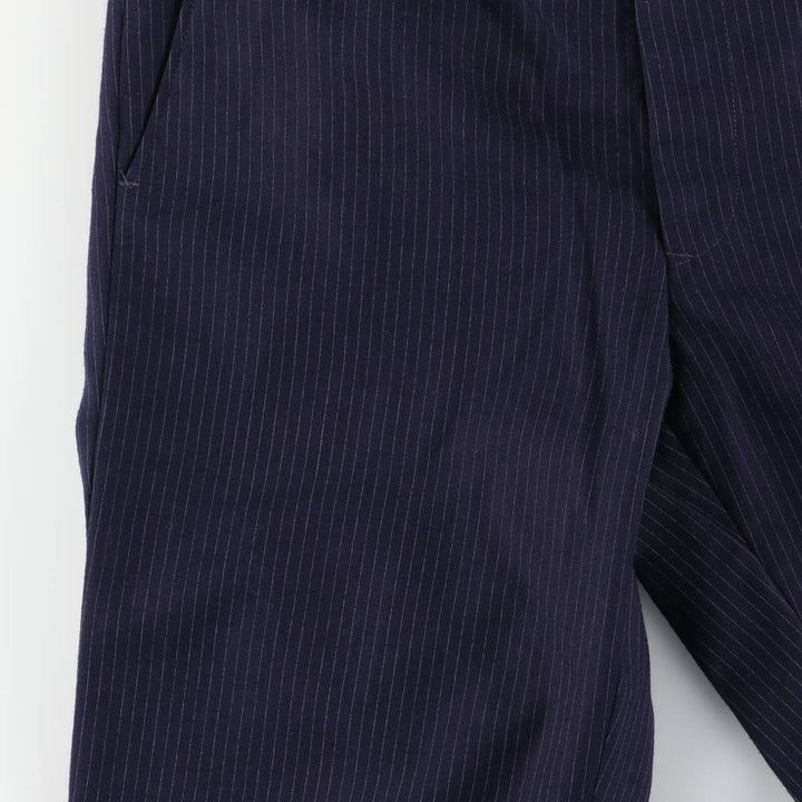 Vintage striped pattern slacks for men, size W31 unclear navy blue type Vintage Second Hand