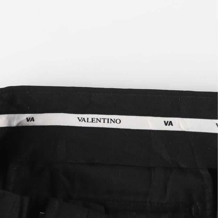 Valentino VALENTINO two-pleat slacks, men's size W33 unclear black type Vintage Second Hand
