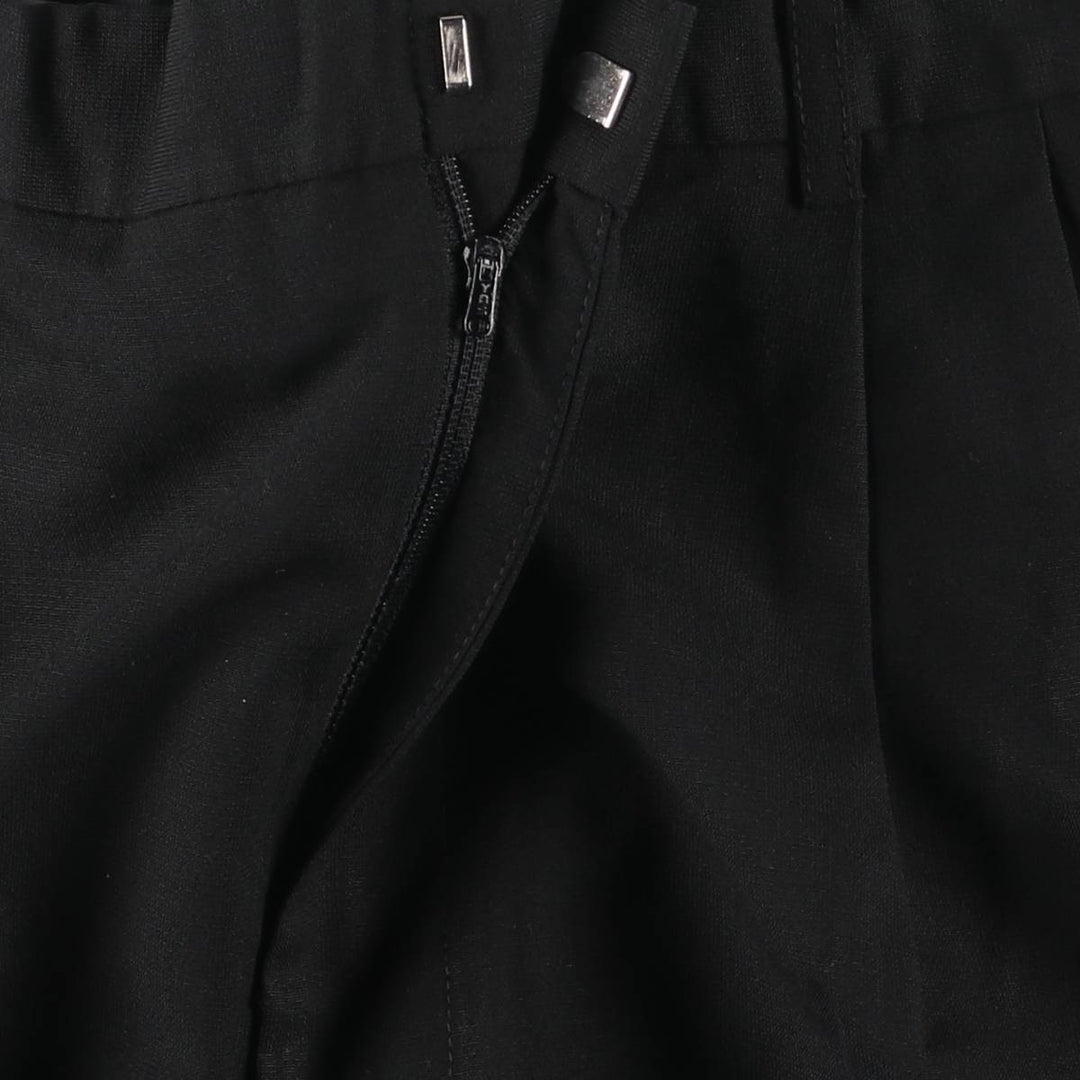 Valentino VALENTINO two-pleat slacks, men's size W33 unclear black type Vintage Second Hand