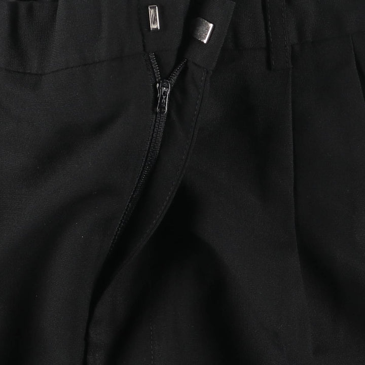 Valentino VALENTINO two-pleat slacks, men's size W33 unclear black type Vintage Second Hand
