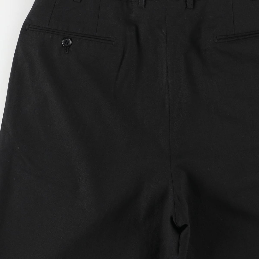 Valentino VALENTINO two-pleat slacks, men's size W33 unclear black type Vintage Second Hand