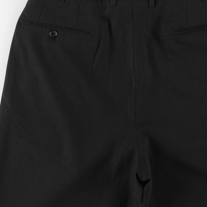 Valentino VALENTINO two-pleat slacks, men's size W33 unclear black type Vintage Second Hand