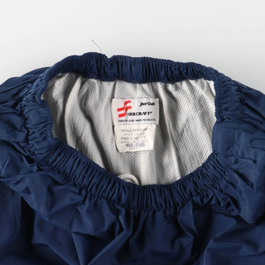 Authentic 2000'S US Military SKILCRAFT Training Pants, Nylon, Shaka Shaka Pants, Made in USA, Small Nylon navy blue type Vintage Second Hand