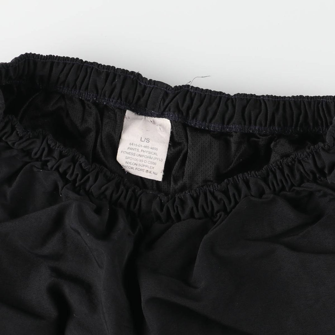 1990'S US Military PFU Training Pants, Nylon, Shaka Shaka Pants, Made in USA, Size L Nylon black type Vintage Second Hand
