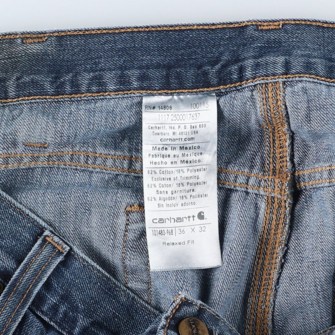 Carhartt Relaxed Fit Straight Denim Pants for Men, W37 cotton blue type Vintage Second Hand