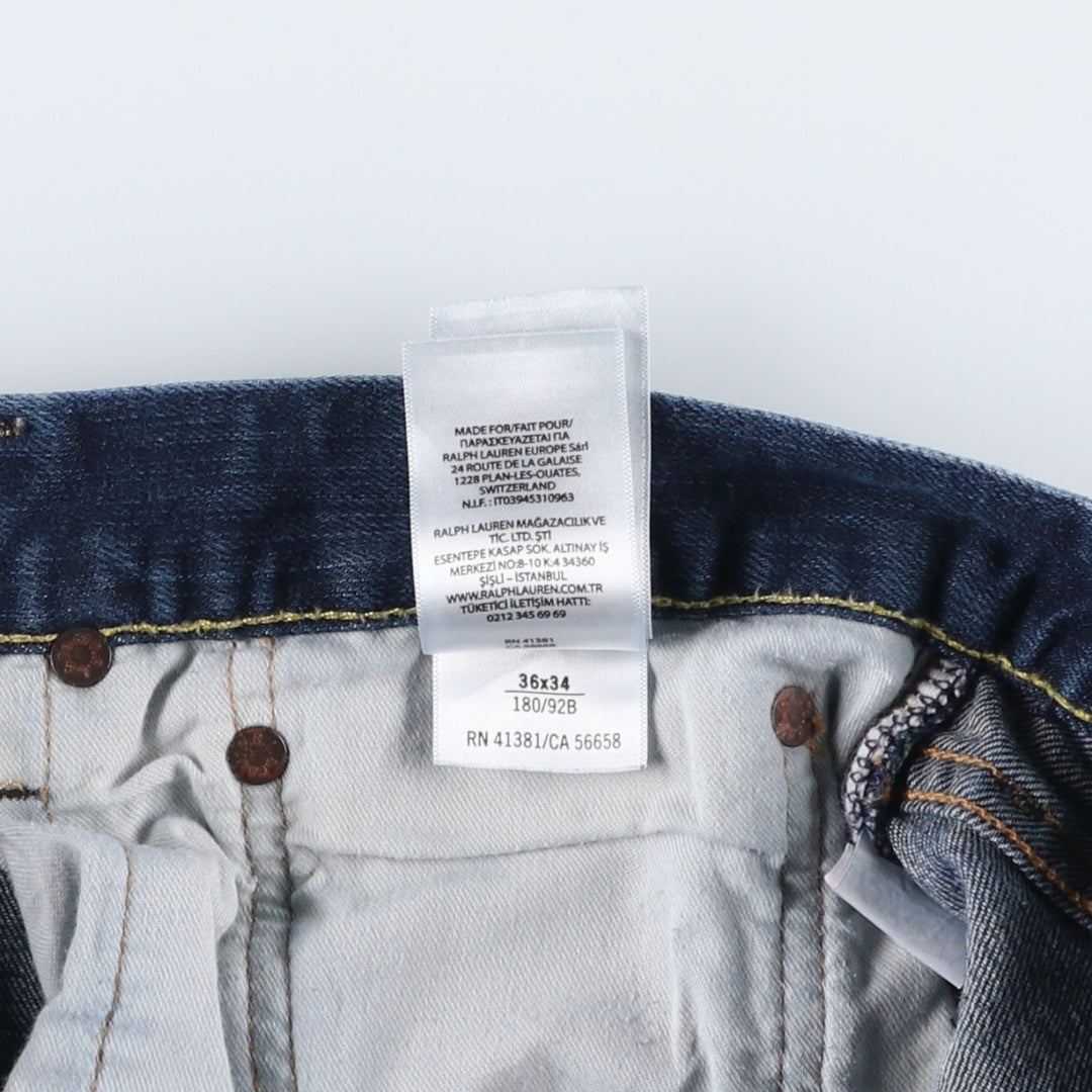 Ralph Lauren Polo RALPH LAUREN Men's Straight Denim Pants, Size W36 cotton blue type Vintage Second Hand