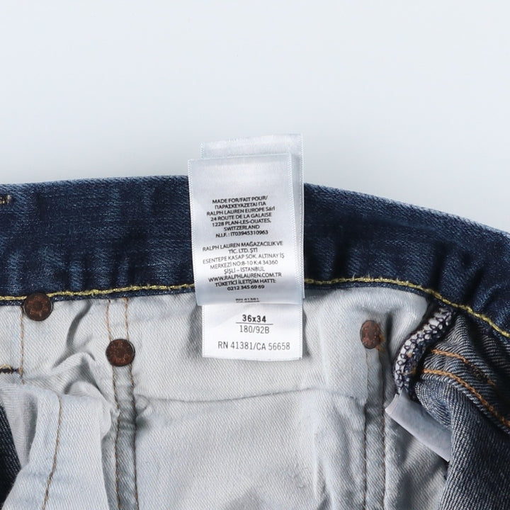 Ralph Lauren Polo RALPH LAUREN Men's Straight Denim Pants, Size W36 cotton blue type Vintage Second Hand