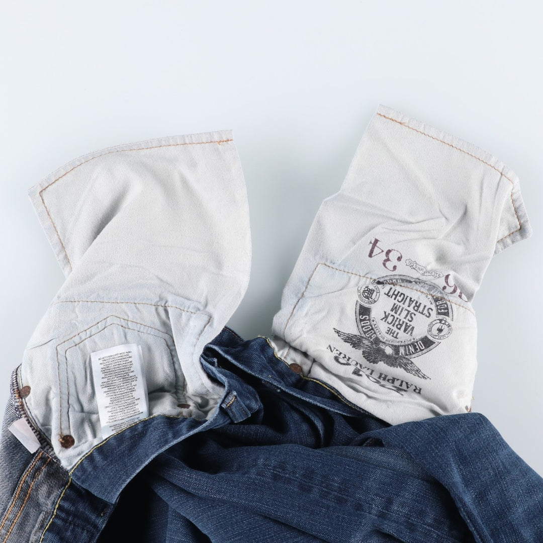 Ralph Lauren Polo RALPH LAUREN Men's Straight Denim Pants, Size W36 cotton blue type Vintage Second Hand