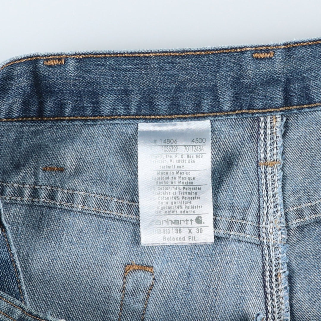 Carhartt Relaxed Fit Tapered Denim Pants for Men, W37 cotton blue type Vintage Second Hand