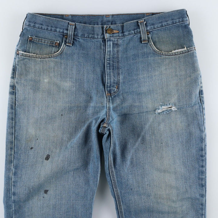 Carhartt Relaxed Fit Tapered Denim Pants for Men, W37 cotton blue type Vintage Second Hand