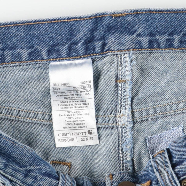Carhartt Tapered Denim Pants for Men, W34 equivalent cotton blue type Vintage Second Hand