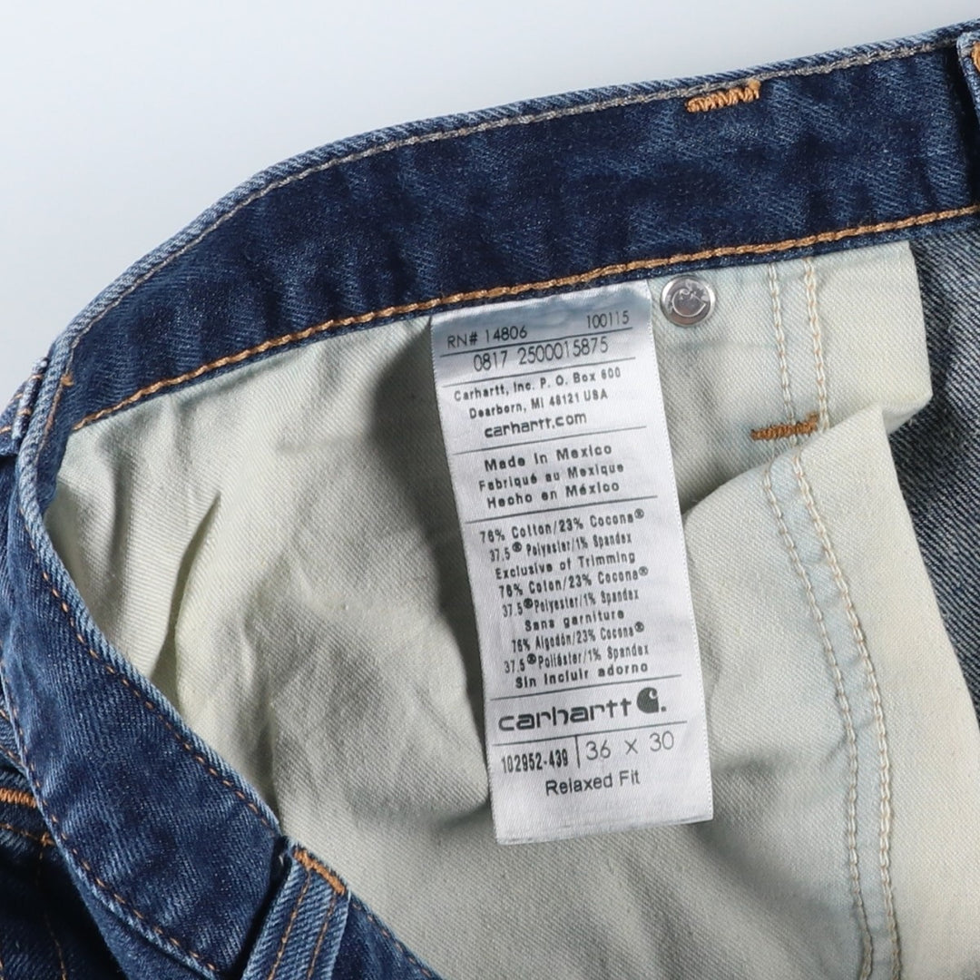 Carhartt Tapered Denim Pants for Men, W37 cotton blue type Vintage Second Hand