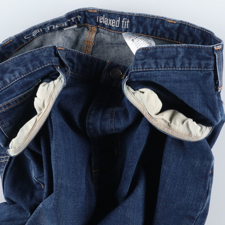 Carhartt Tapered Denim Pants for Men, W37 cotton blue type Vintage Second Hand