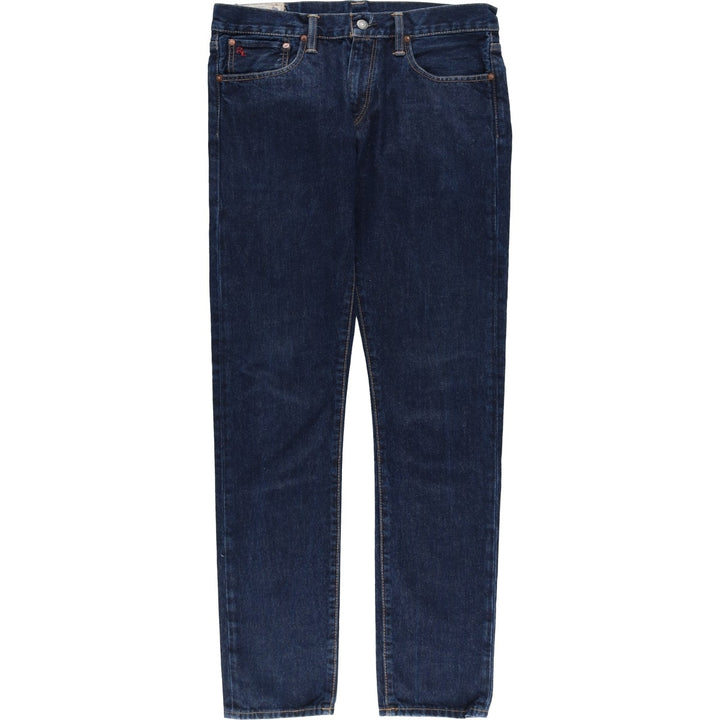 Ralph Lauren Polo RALPH LAUREN Men's Tapered Denim Pants, Size W34 cotton Navy blue Vintage Second Hand