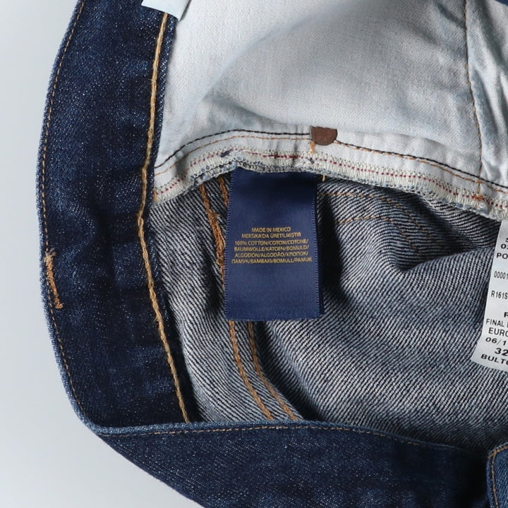 Ralph Lauren Polo RALPH LAUREN Men's Tapered Denim Pants, Size W34 cotton Navy blue Vintage Second Hand