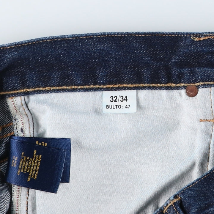 Ralph Lauren Polo RALPH LAUREN Men's Tapered Denim Pants, Size W34 cotton Navy blue Vintage Second Hand