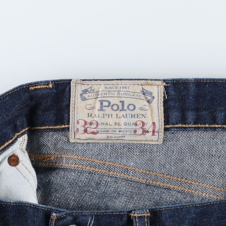 Ralph Lauren Polo RALPH LAUREN Men's Tapered Denim Pants, Size W34 cotton Navy blue Vintage Second Hand