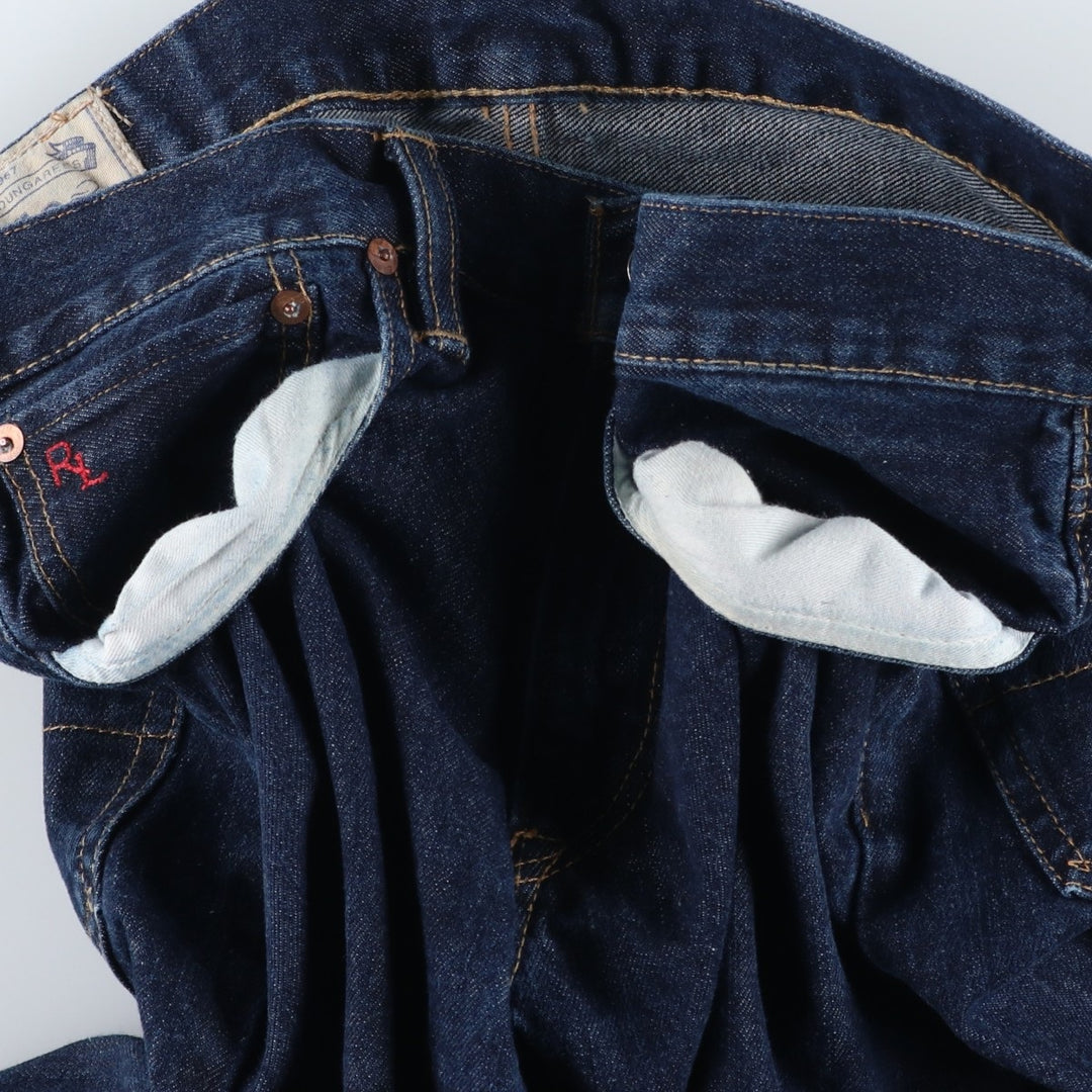 Ralph Lauren Polo RALPH LAUREN Men's Tapered Denim Pants, Size W34 cotton Navy blue Vintage Second Hand