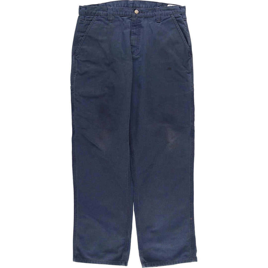 Carhartt Dungaree Fit Duck Work Pants, Men's, Size 35 cotton navy blue type Vintage Second Hand
