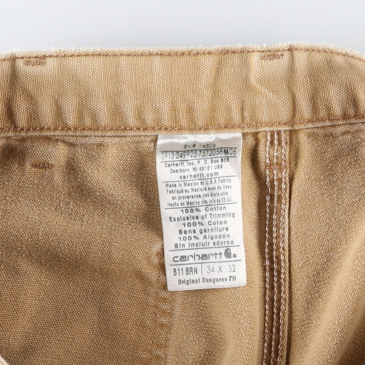 Carhartt Original Dungaree Fit Duck Painter Pants, Men's, W32 equivalent cotton Beige type Vintage Second Hand