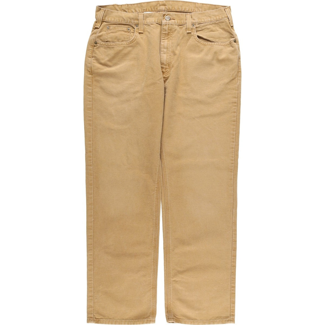 Carhartt Relaxed Fit Duck Work Pants, Men's, W37 equivalent cotton beige type brown Vintage Second Hand