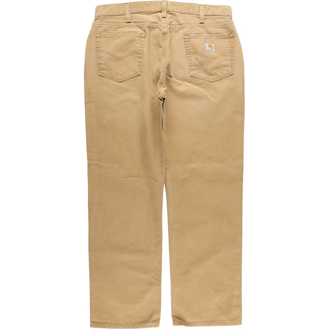 Carhartt Relaxed Fit Duck Work Pants, Men's, W37 equivalent cotton beige type brown Vintage Second Hand