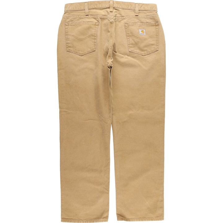Carhartt Relaxed Fit Duck Work Pants, Men's, W37 equivalent cotton beige type brown Vintage Second Hand
