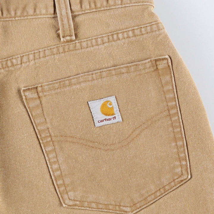 Carhartt Relaxed Fit Duck Work Pants, Men's, W37 equivalent cotton beige type brown Vintage Second Hand