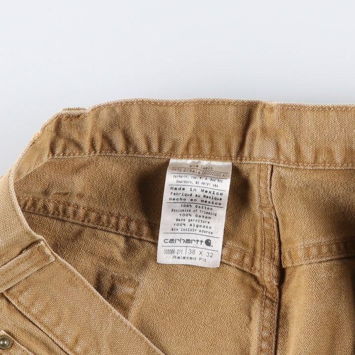 Carhartt Relaxed Fit Duck Work Pants, Men's, W37 equivalent cotton beige type brown Vintage Second Hand