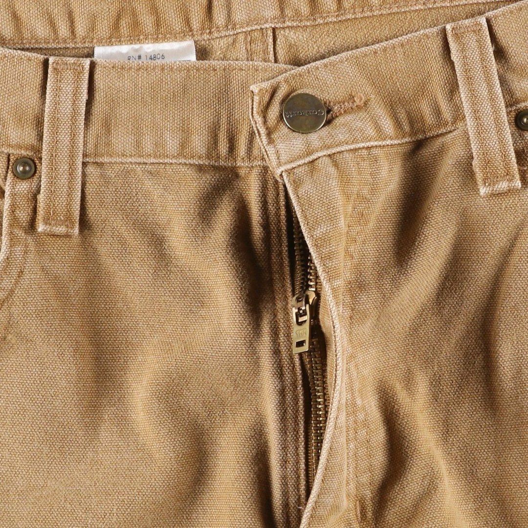 Carhartt Relaxed Fit Duck Work Pants, Men's, W37 equivalent cotton beige type brown Vintage Second Hand