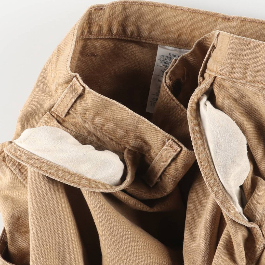 Carhartt Original Dungaree Fit Duck Painter Pants, Men's, W36 equivalent cotton brown type Vintage Second Hand