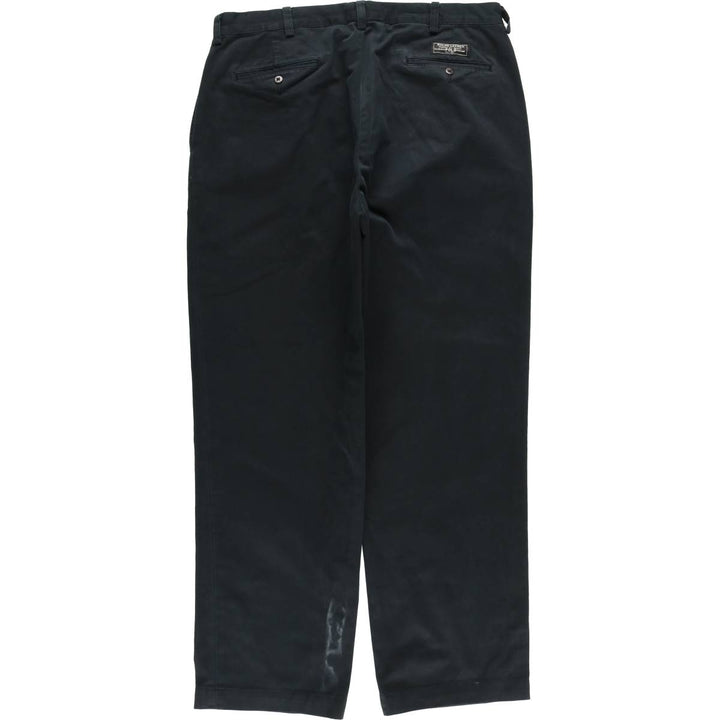 Ralph Lauren POLO RALPH LAUREN ANDREW PANT Two-pleat chino pants Men's size W36 cotton black type Vintage Second Hand
