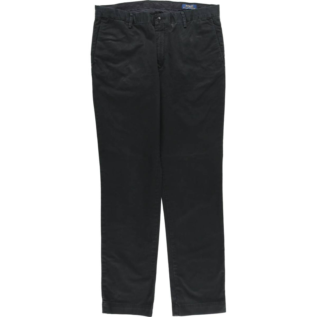 Ralph Lauren POLO RALPH LAUREN STRETCH SLIM FIT Chino Pants, Men's, Size W36 cotton black type Vintage Second Hand
