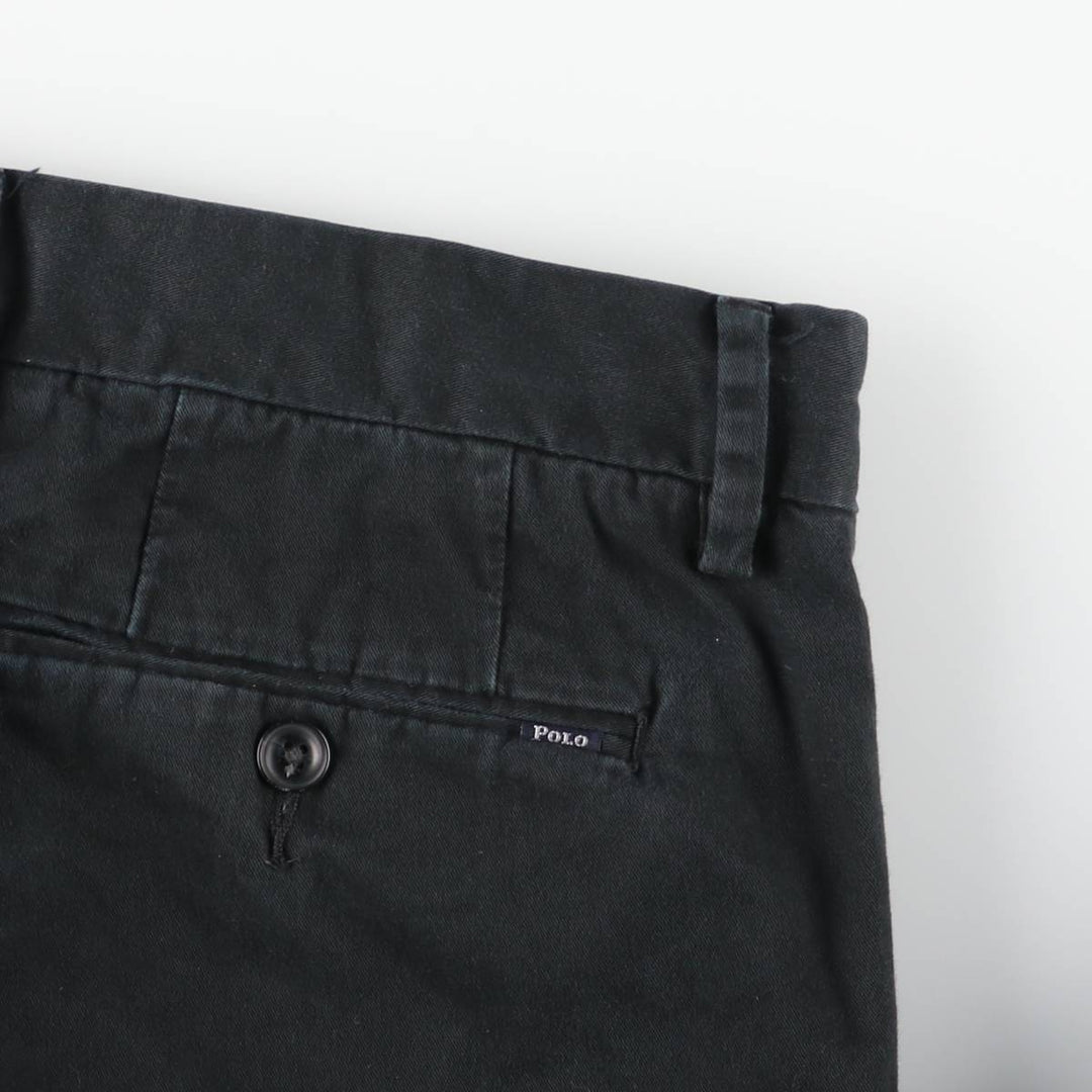 Ralph Lauren POLO RALPH LAUREN STRETCH SLIM FIT Chino Pants, Men's, Size W36 cotton black type Vintage Second Hand