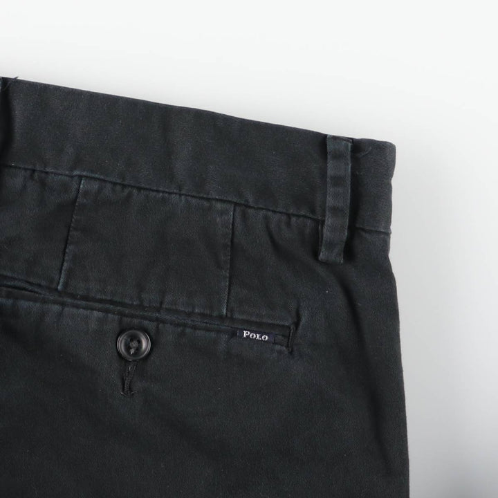 Ralph Lauren POLO RALPH LAUREN STRETCH SLIM FIT Chino Pants, Men's, Size W36 cotton black type Vintage Second Hand