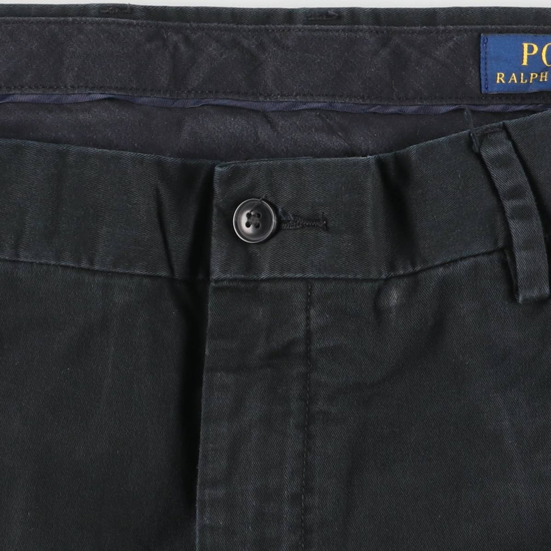 Ralph Lauren POLO RALPH LAUREN STRETCH SLIM FIT Chino Pants, Men's, Size W36 cotton black type Vintage Second Hand