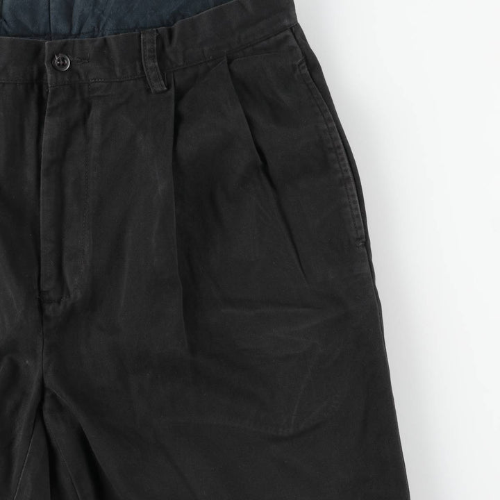 Ralph Lauren POLO by Ralph Lauren Two-pleat Chino Pants for Men, W33 equivalent cotton black type Vintage Second Hand