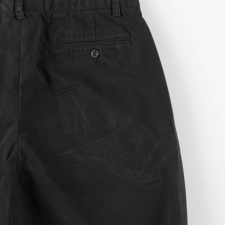 Ralph Lauren POLO by Ralph Lauren Two-pleat Chino Pants for Men, W33 equivalent cotton black type Vintage Second Hand