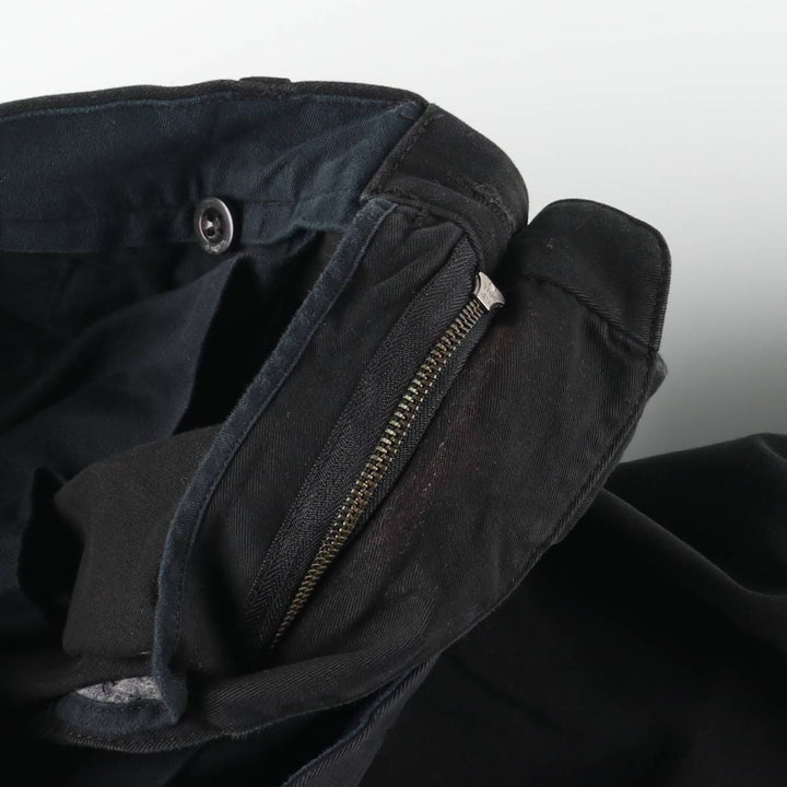 Ralph Lauren POLO by Ralph Lauren Two-pleat Chino Pants for Men, W33 equivalent cotton black type Vintage Second Hand